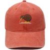 Cute Kiwi Embroidered Baseball Cap Washed Retro Daddy Hat Fun Men's and Women's Casual Outdoor Sun Hat