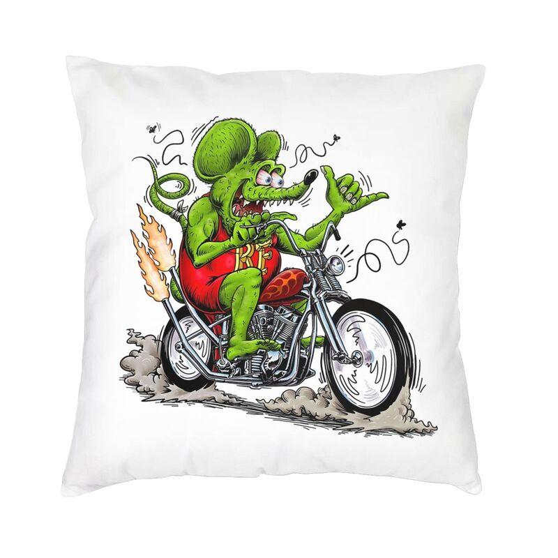 Rat Fink Rat Fink Анимация Аниме Мультфильм Квадратная Наволочка для Подушки Домашний Декор 3D Двусторонняя Печать Чехол на Подушку для Дивана