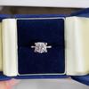 2 Carat Classic Four-Prong Moissanite Solitaire Ring In S925 Silver, D Color