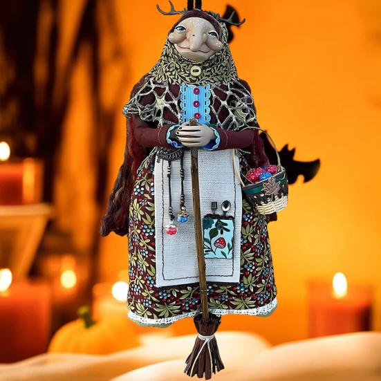 Автомобильный кулон Ручная работа Кукла Кухонной ведьмы Многоцелевая Хэллоуинская фигурка ведьмы