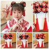 Tassel Children Hanfu Hair Ring Flower Ancient Style Scrunchines Chinese New Year Headwear Girls