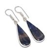 Natural Sodalite Gemstone 925 Sterling Silver Jewelry Earring 1.73" W6S59