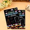 Smooth Color Drawing Paper Colorful Glitzy Paper Note Interesting Rainbow Scratch Book  Kids Gift