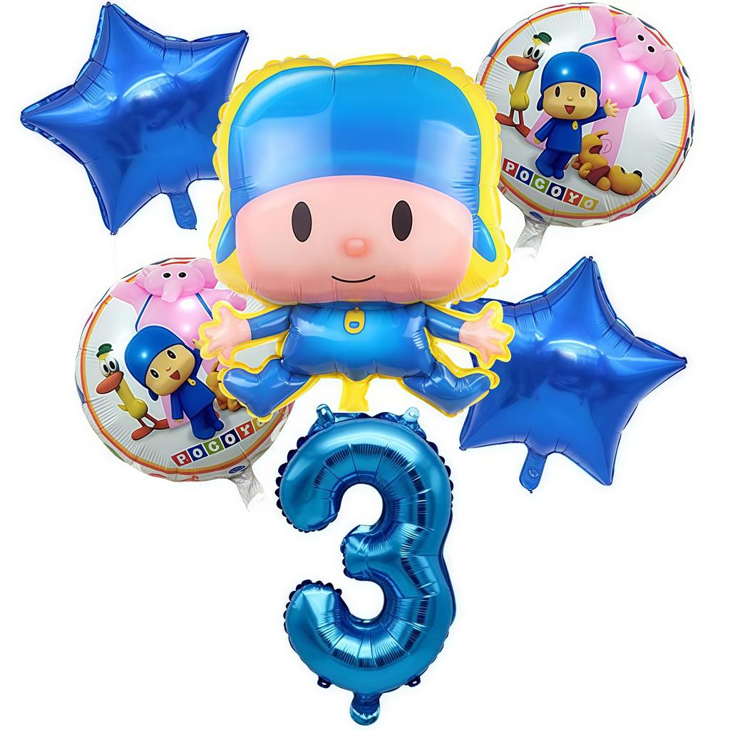 Украшения на День Рождения Pocoyo Одноразовая Посуда Стакан Тарелка Воздушный Шар Баннер Для Детей Подарок Декор для Детского Праздника Товары для Вечеринки Подарок
