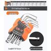 9-Piece Matte Hex Wrench Set: Flat & Ball Head Torx Hex Keys