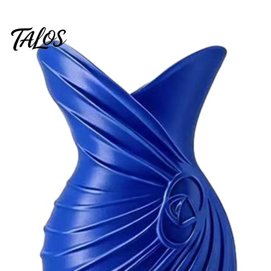 Ваза-платье Talos, 3D-печать, Элегантная скульптура-платье, Цветочный горшок, Минималистичное украшение для дома, для прихожей, бокового шкафа
