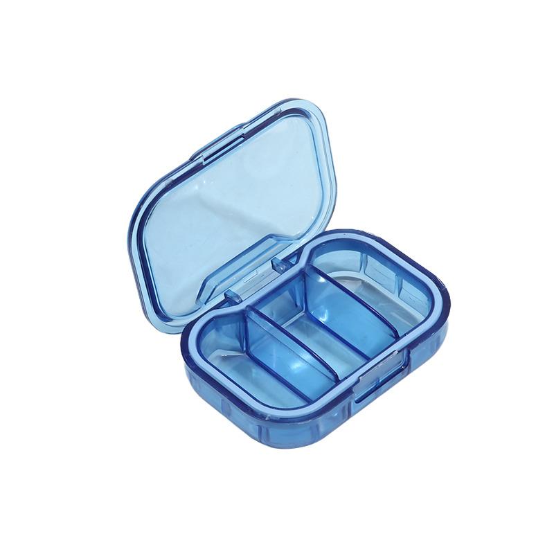 1/2/3pcs 3-Compartment Waterproof Pill Organizer Box Portable Mini Plastic Medicine Case Dustproof Compact Storage