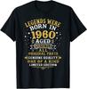 Legends Were Born In 1960 62 Years Old 62nd Birthday Unisex T-shirt