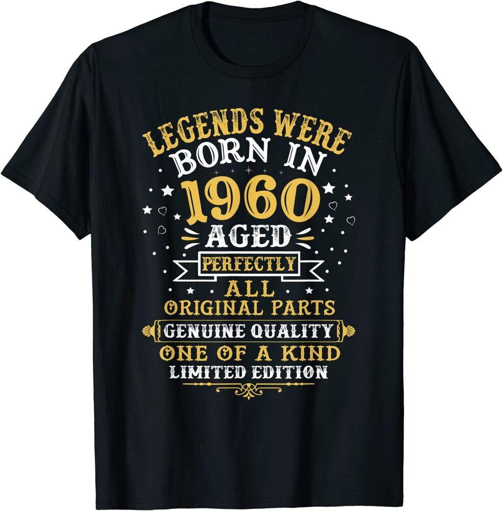 Футболка унисекс «Legends Were Born In 1960» для 62 лет, 62-го дня рождения