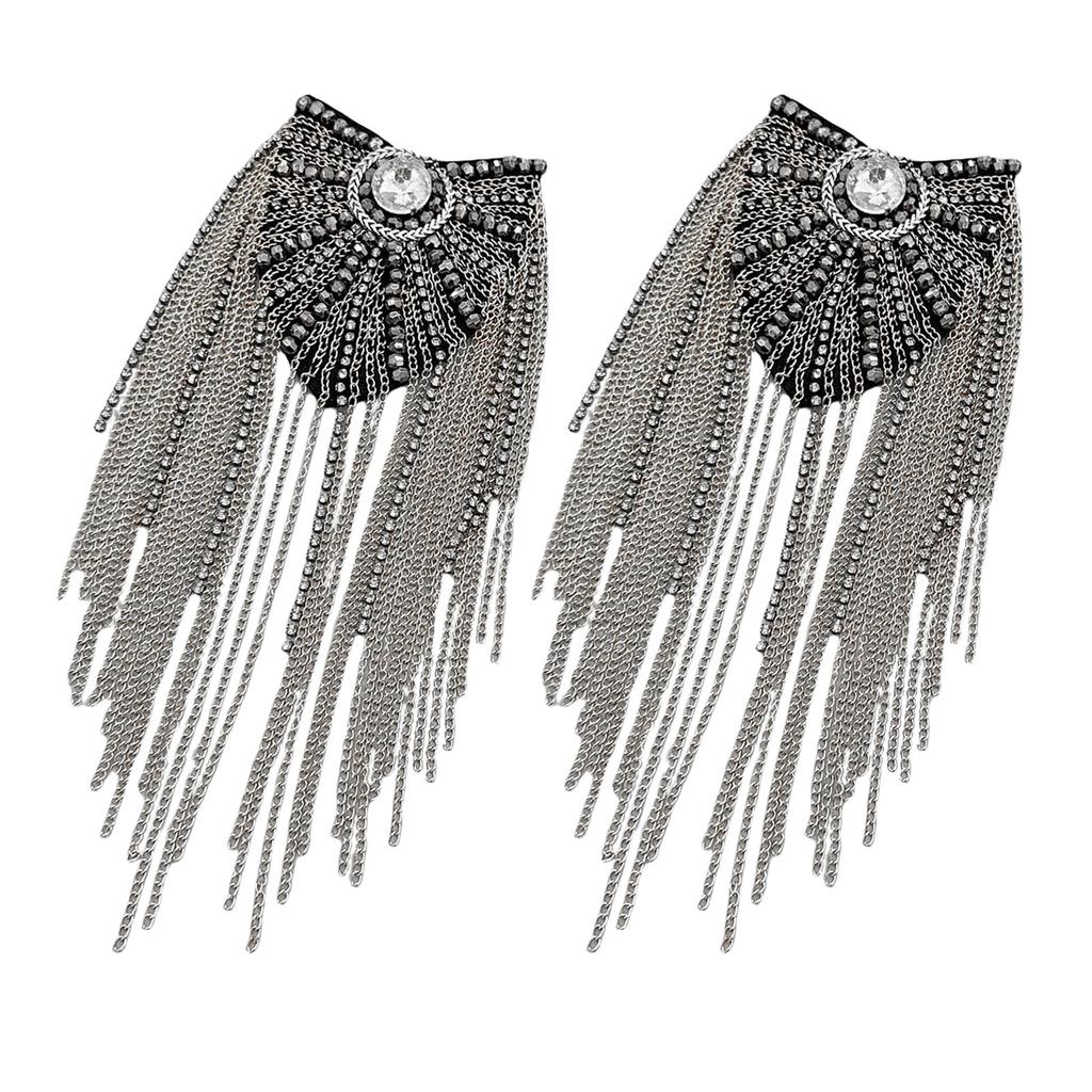 Расшитые бисером наплечные эполеты Ручная работа Наплечные украшения Кисточки Эполеты Аксессуары для одежды Броши на плечи