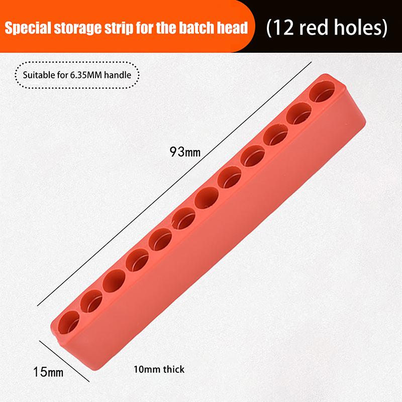 4 шт. Держатель для бит отвертки на 10/12 отверстий, мягкий резиновый органайзер, шестигранный хвостовик 1/4 дюйма, подставка-кейс для бит отвертки и сверла, электроинструмент