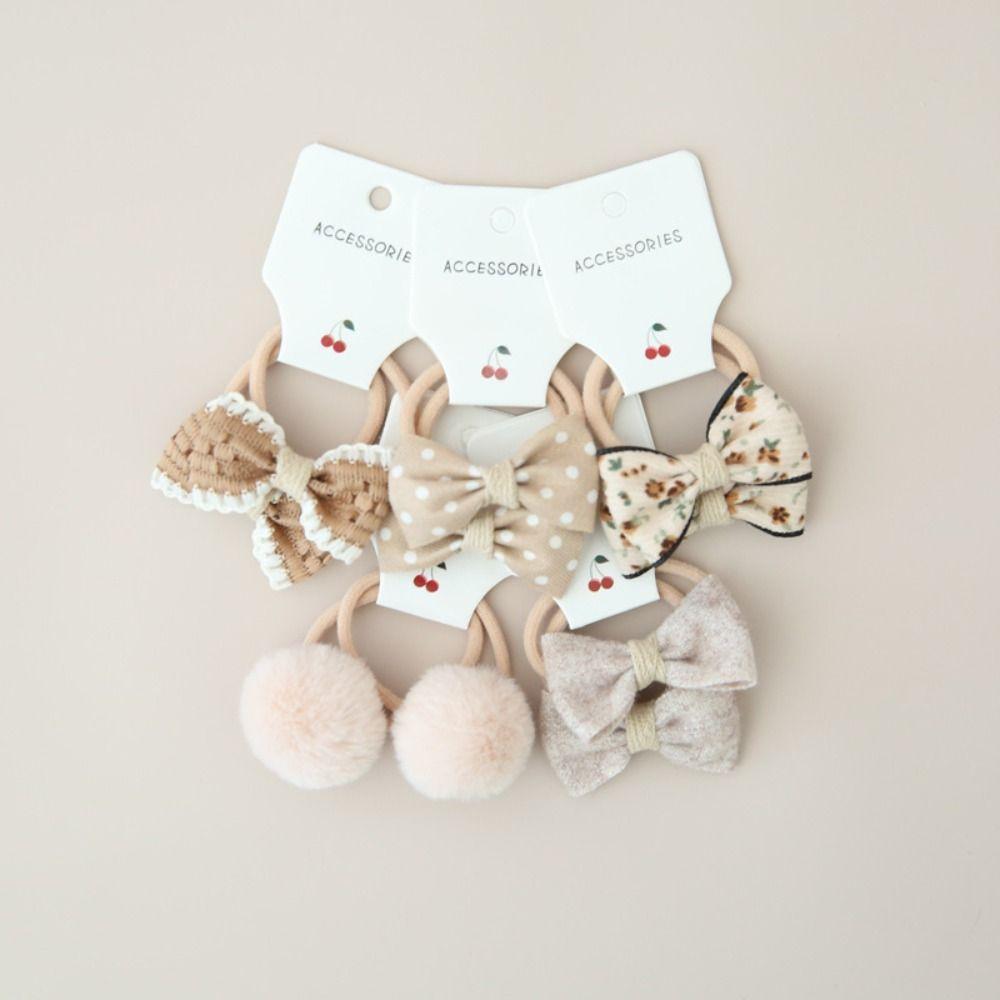 10 шт. детские резинки для волос для девочек банты милые банты цветочный головной убор модная эластичная резинка