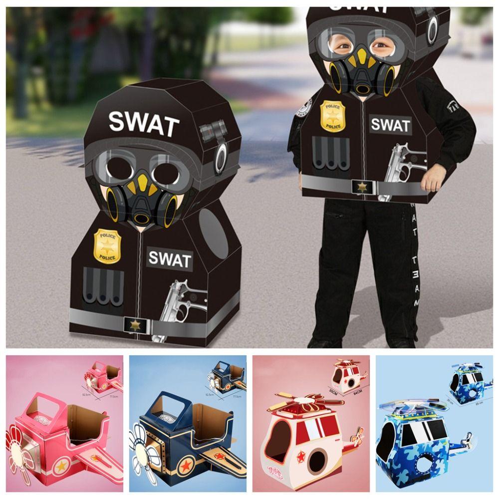 Engine Car Dinosaur Cardboard Box Car Dinosaur Paper House Performance Props