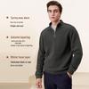 FIRS Men's Autumn 10A Antibacterial Brushed Wool-Silk Blend Quarter-Zip Sweatshirt