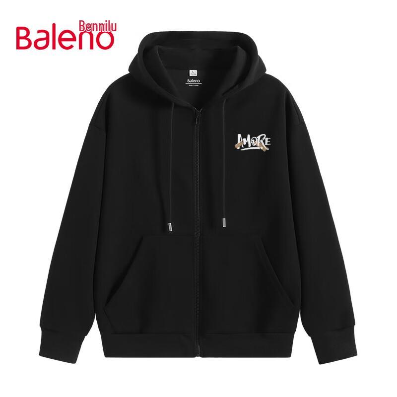 Baleno Men's Hooded Zip-Up Graffiti Sweatshirt