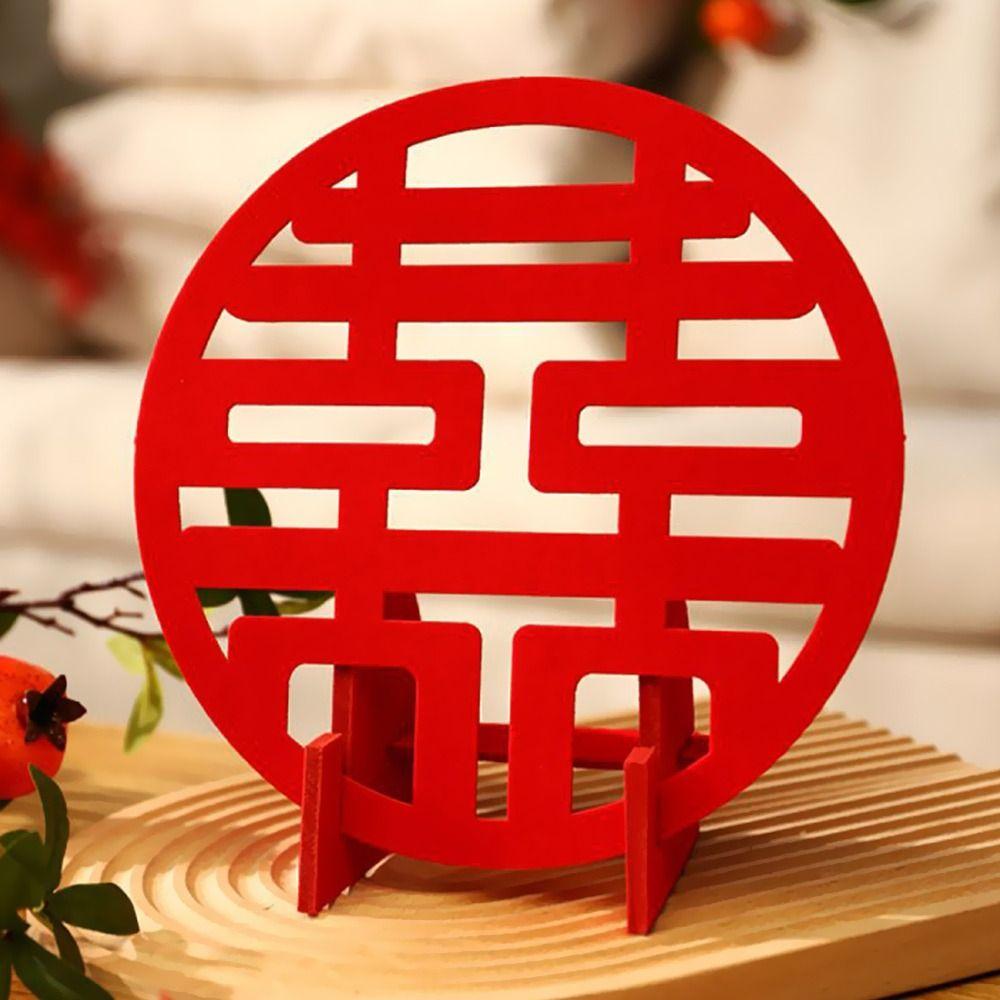 3D Wedding Ornament Wedding Supplies Xi Word Sticker Chinese Wedding Decoration Wall Stickers