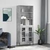 VidaXL Highboard Concrete Grey 69.5x34x180 Cm Engineered Wood 3189329