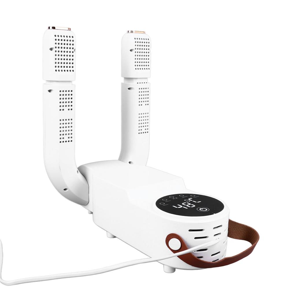 Сушилка для обуви белая, выдвижная, складная, с таймером и сенсорным экраном, бесшумная, портативная, электрическая