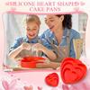 Новые 3 шт. Различных размеров Красные формы для торта в форме сердца Многоразовые силиконовые формы с антипригарным покрытием