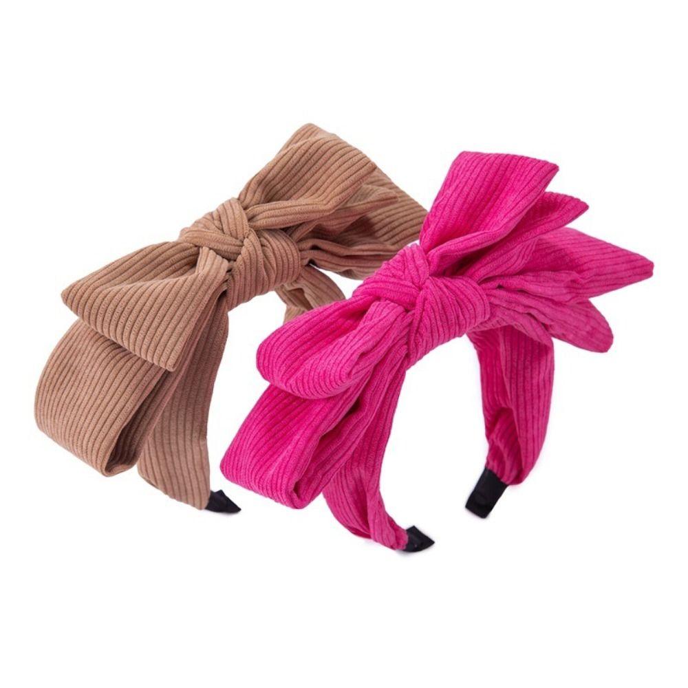 Large Bowtie Headband Wide Wash Face Hairband Gifts Bowtie Hair Hoop Ladies