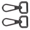 20pcs Lobster Claw Clasps Rotating D Ring Metal Black Lobster Clips for DIY Purse Bag Hammock