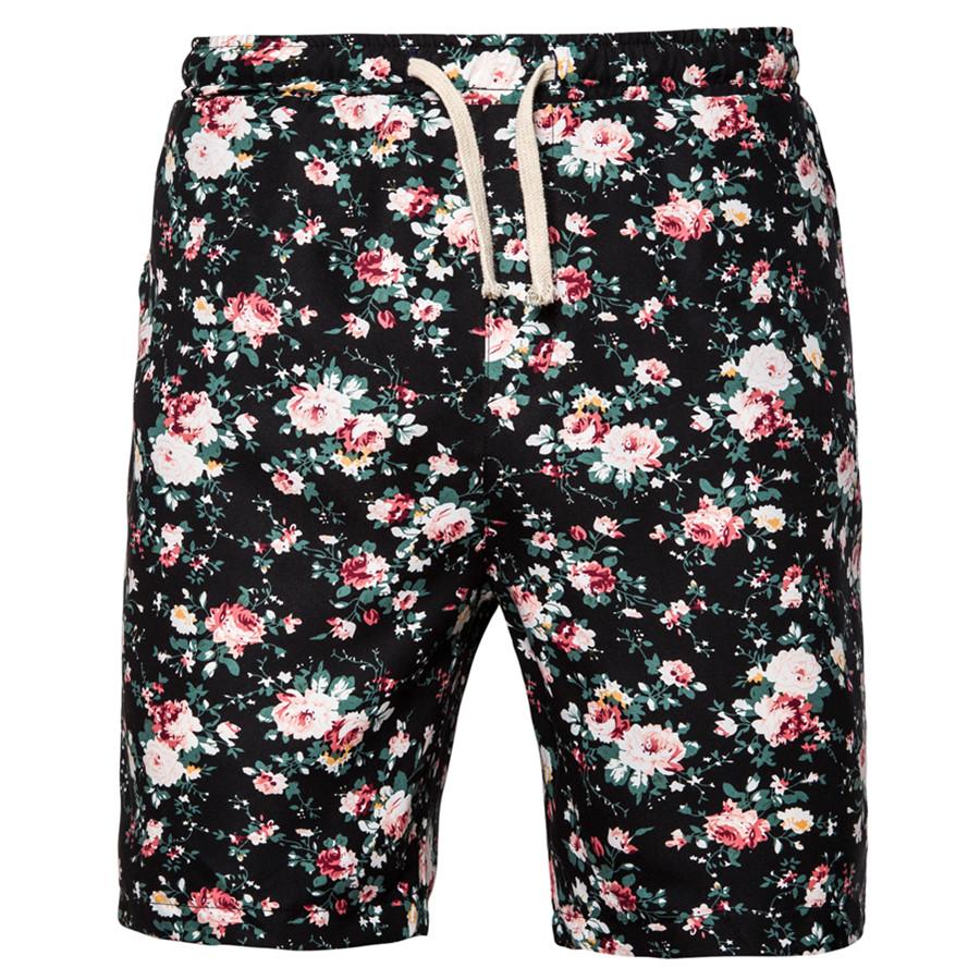 Мужские комплекты Мужская одежда Рубашка с коротким рукавом Шорты Комплект с цветочным принтом Комплект из 2 предметов Летняя пляжная одежда для мужчин