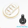 Золотой Край TPU Бесключевой Для Mini Cooper S One Countryman Clubman F54 F55 F56 F57 F60 Корпус Ключа Автомобиля Чехол Брелок Кольцо Цепочка