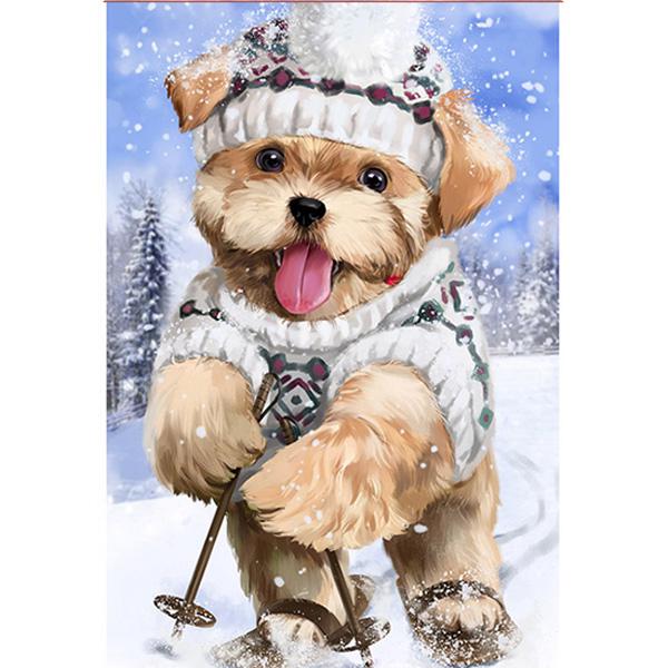 5D DIY алмазная живопись "милый мультяшный пес" вышивка полный квадратный алмаз вышивка крестиком горный хрусталь