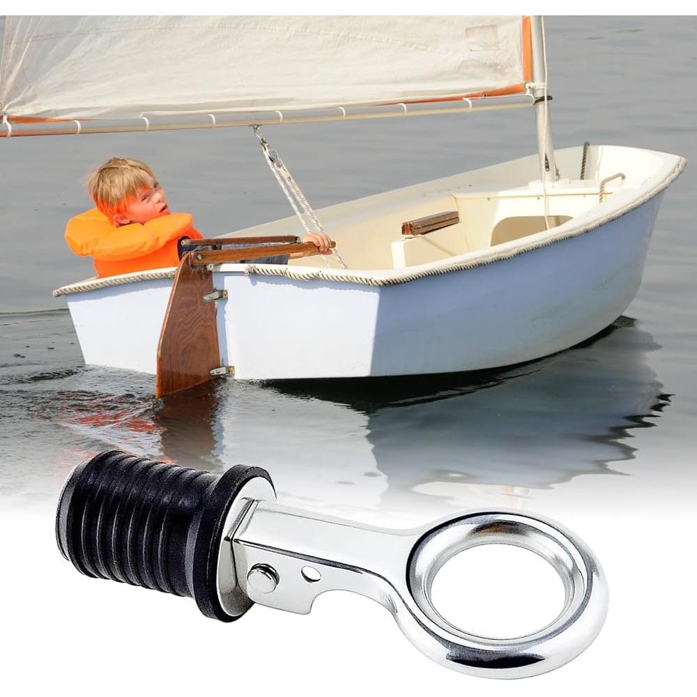 Stainless Style Flip Steel 316 Drain Plug Cam Lock Snap Tight Plug For Boat Hull Livewell Baitwell Transom Fits 1" 114" Holes