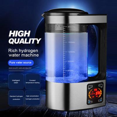 Генератор водородной воды на 2000 мл с подогревом при постоянной температуре, вилка стандарта США, чайник для приготовления водородной воды, уменьшающий воспаление