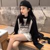 Контрастные ретро-футболки Harajuku с длинным рукавом и круглым вырезом, весенние и осенние футболки для женщин, повседневные футболки больших размеров, топы Y2k, уличная одежда