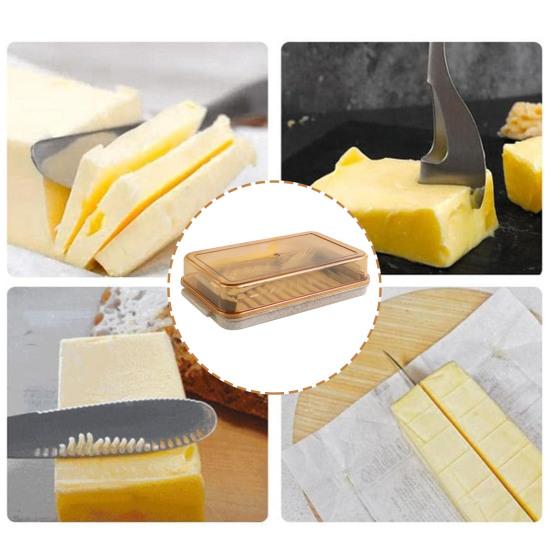 Коробка для резки масла с прозрачной крышкой, пищевая столешница, контейнер для масла, ящик для хранения, кухонные аксессуары