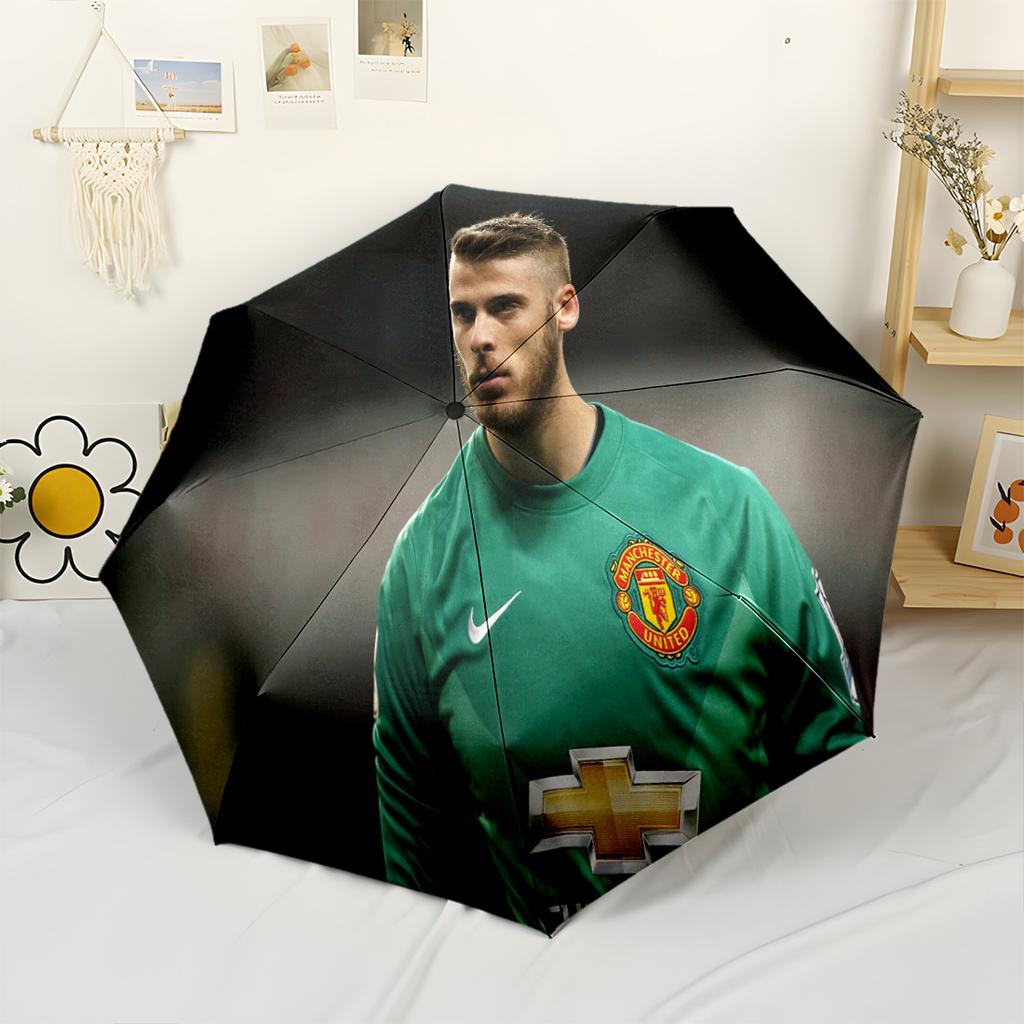 Salah Celebrates Goal Match Automatic Umbrella with 8-Rib Durable Plastic & Iron All-Season Umbrella for Travel Fashionable