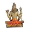 Смола Статуя Господа Шивы Благословляющая Идол Скульптура Мурти Экспонат (20 см X 17 см) - Предметы декора для домашнего декора гостиной мандира