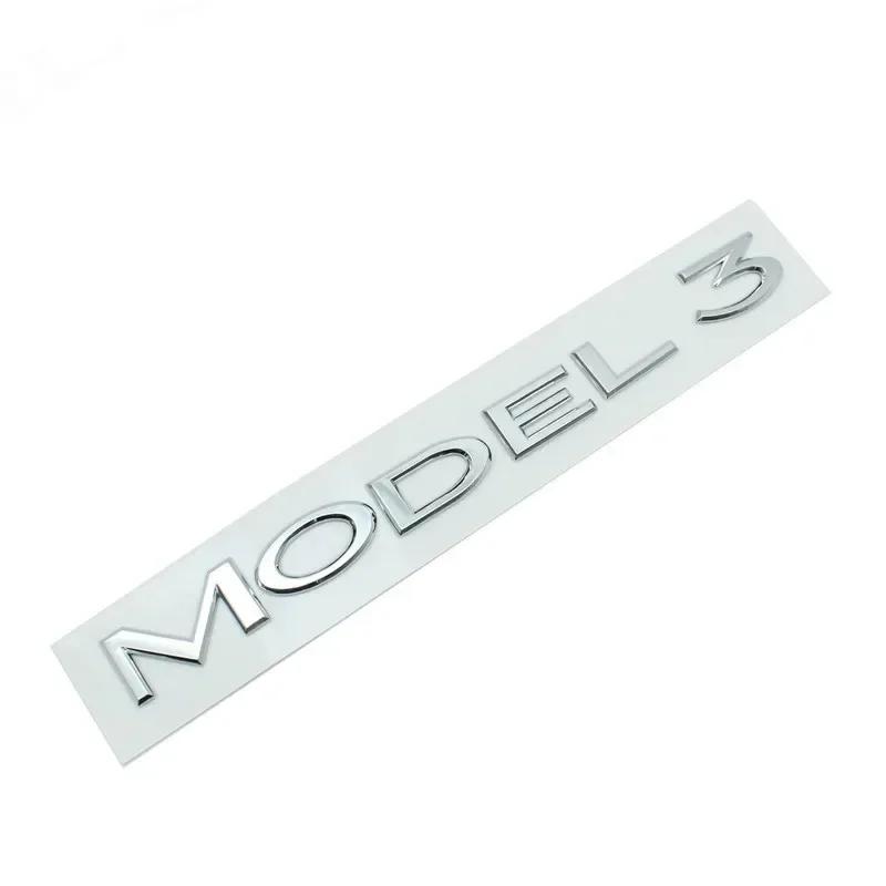 ysdkf1 Original 3D ABS Letters Logo For Tesla MODEL 3 Y Car Rear Tailgate Trunk Emblem Badge Decal Stickers Auto Styling Accessories