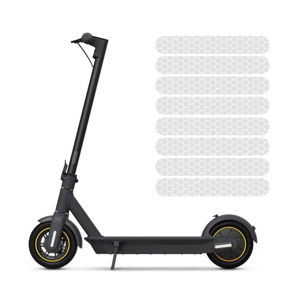 8PCS Safety Warning Reflective Stickers Reflect All Light Sources Car Parts  Motorcycle