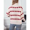 Women's Fall/winter Sweater Loose Casual Love Jacquard Turtleneck Pullover Knit Sweater