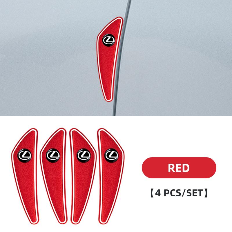 4pcs Car Logo Bumper Anti-Collision Strip For Lexus F-SPORT ES RX NX LS UX LM LX GX LC RZ IS CT GS RC HS SC TX L Accessories