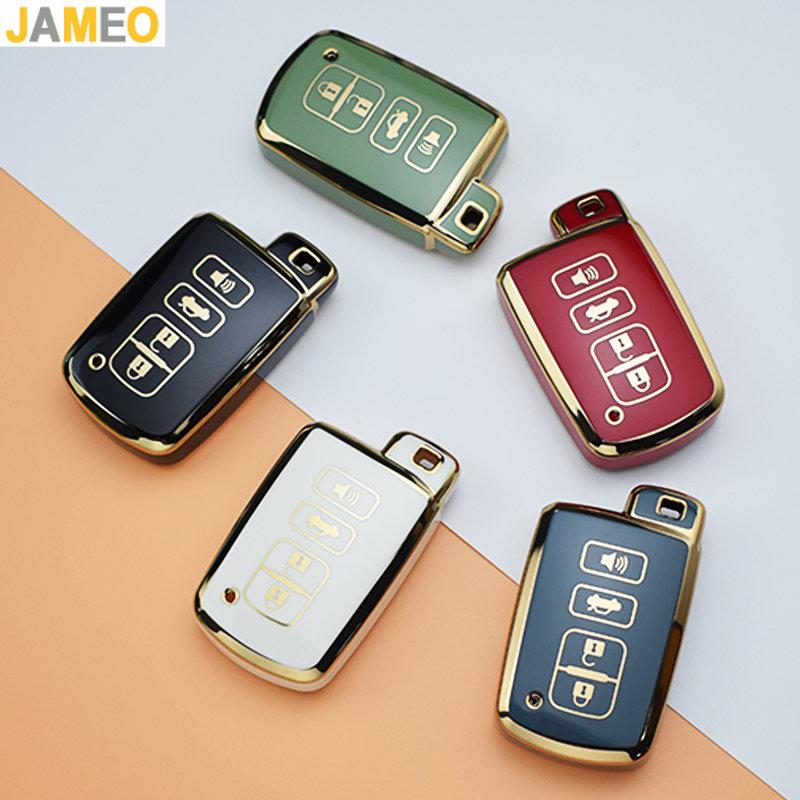 For Toyota Camry Corolla RAV4 Highlander Avalon 2015 - 2017 4 Buttons Car Key Case Cover Smart Control Cover Shell Holder