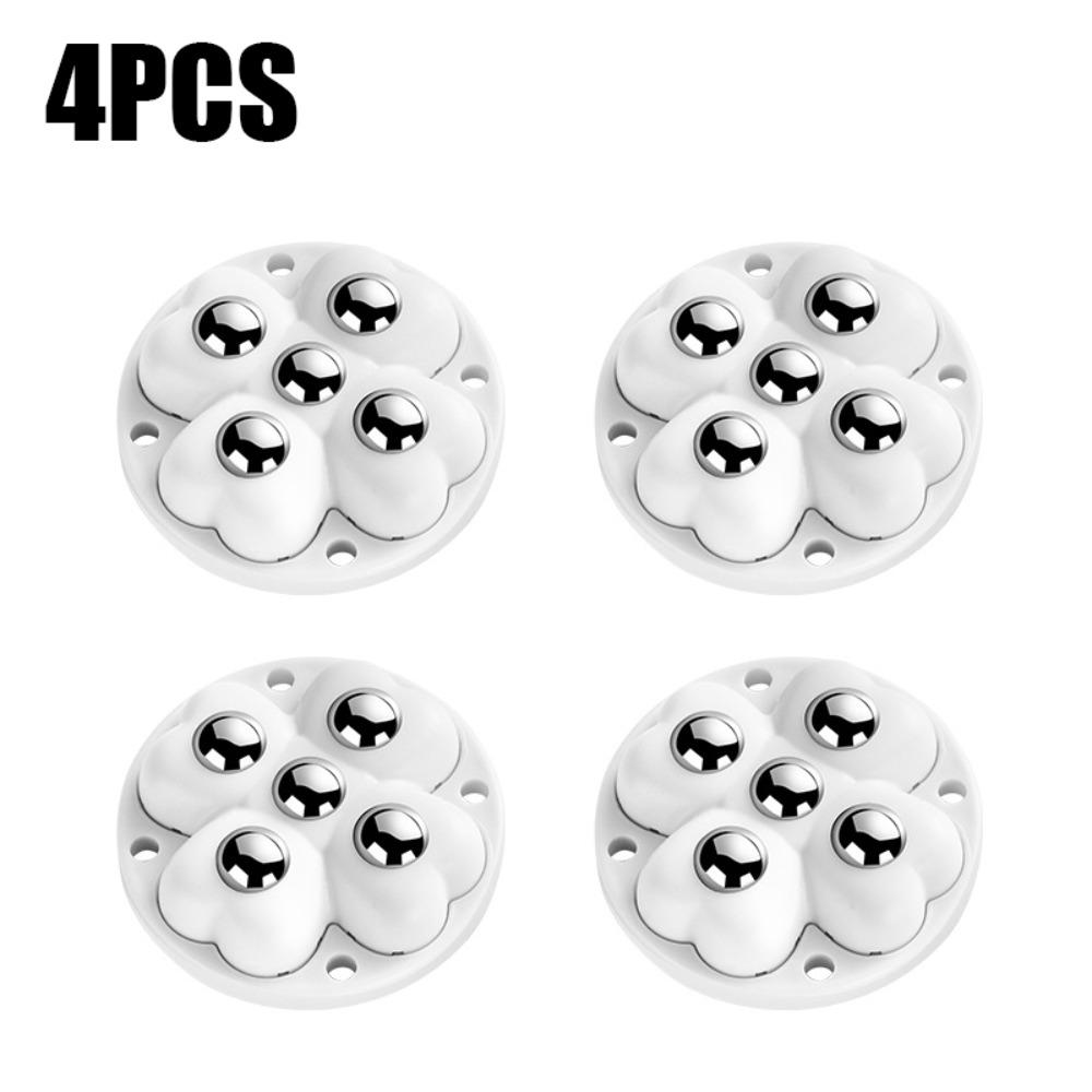4 шт. Самоклеящиеся мебельные ролики, вращающиеся на 360°, ролик для ящика для хранения, новый шкив