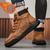 Men's Retro Leisure Shoes Autumn/ Winter Cow Split Leather Men Boots Comfortable Motorcycle Boots Winter Boots
