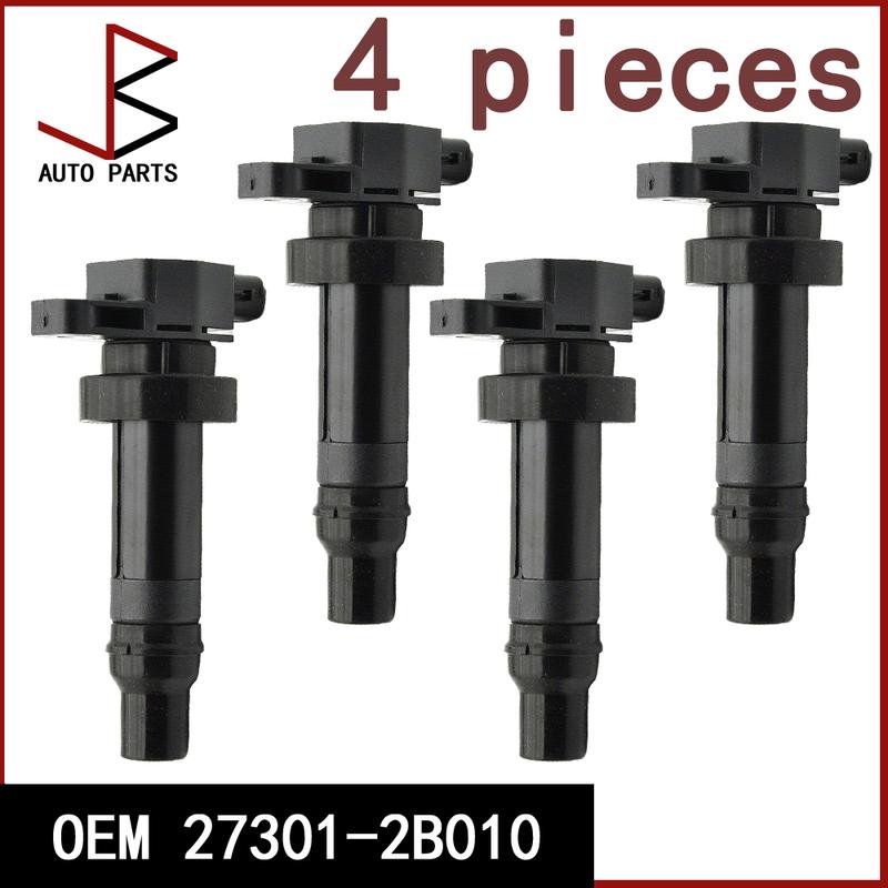 4pcs/lot OEM 27301-2B010 27350-2B000 High Performance Ignition Coil for Hyundai Kia Motor 10-11 Kia Soul 1.6L 273012B010