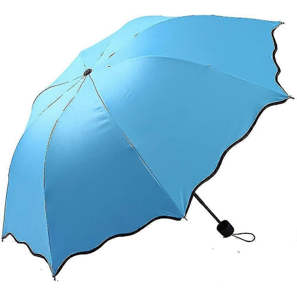 Travel Parasol Folding Rain Windproof Umbrella Women Girl Anti-uv Parasol Flower