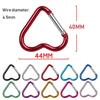Hanging Outdoor Camping Tool Aluminum Carabiner Heart-shaped Buckles Keyring Hook Keychain Clip