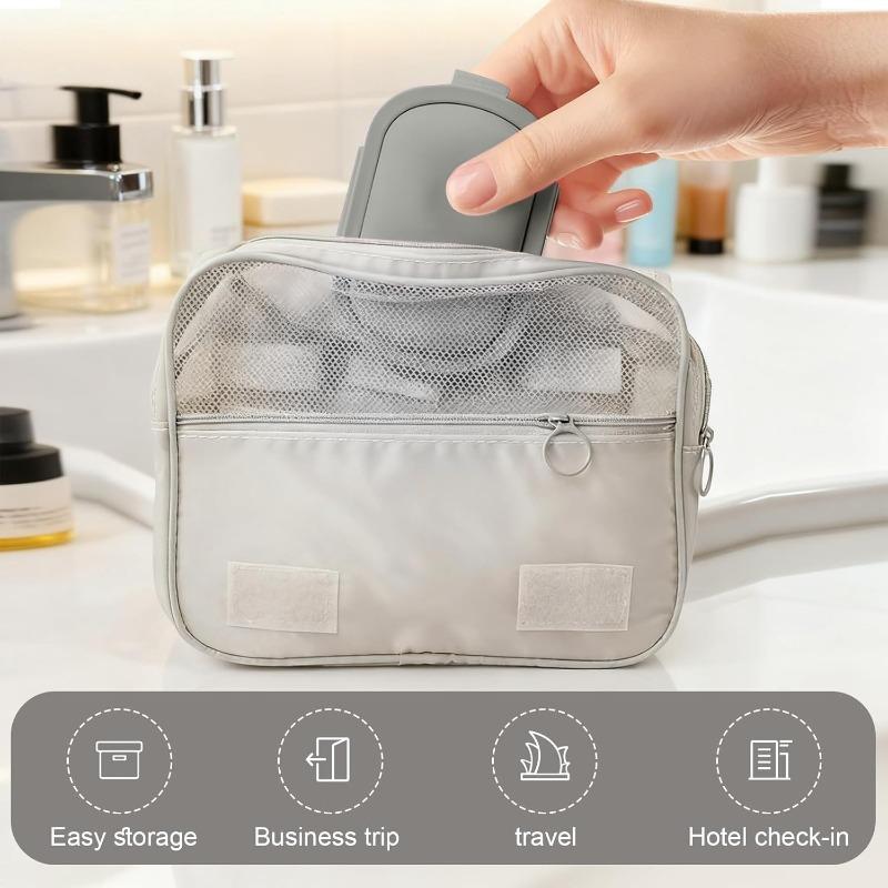 Travel Portable Flip Top Soap Dish with Lid-Leak Proof Bar Soap Container Flip Top or Fold Flat for Travel Hotel