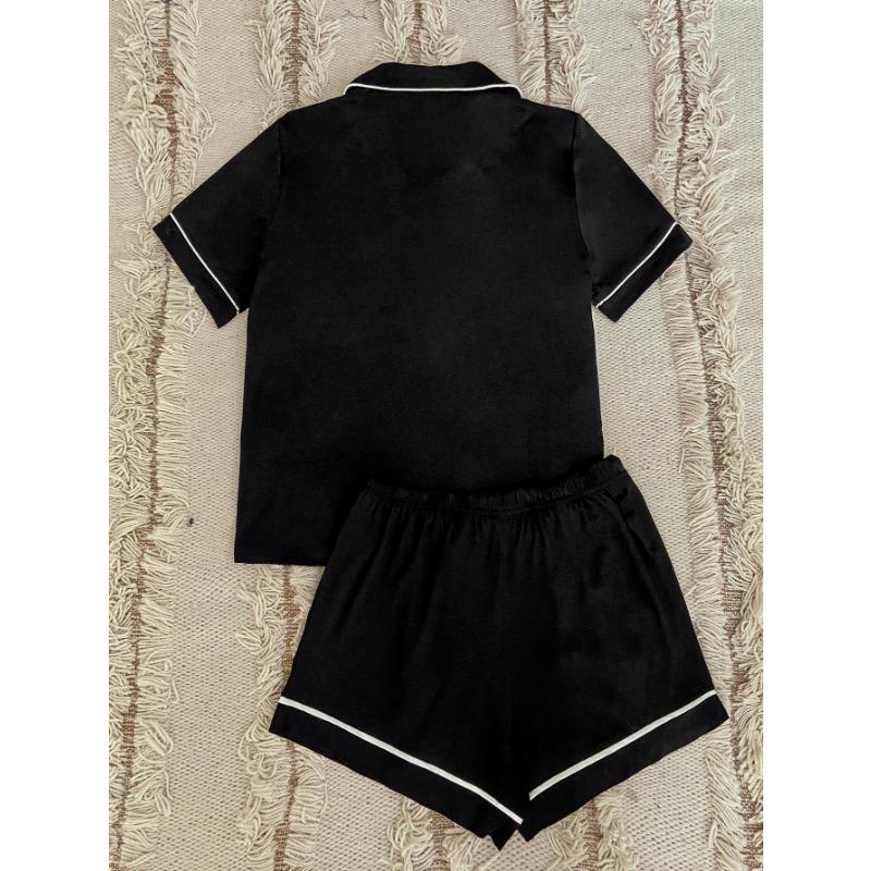 Комплекты домашней одежды Кардиган Рубашка с короткими рукавами Шорты Летняя пижама для женщин