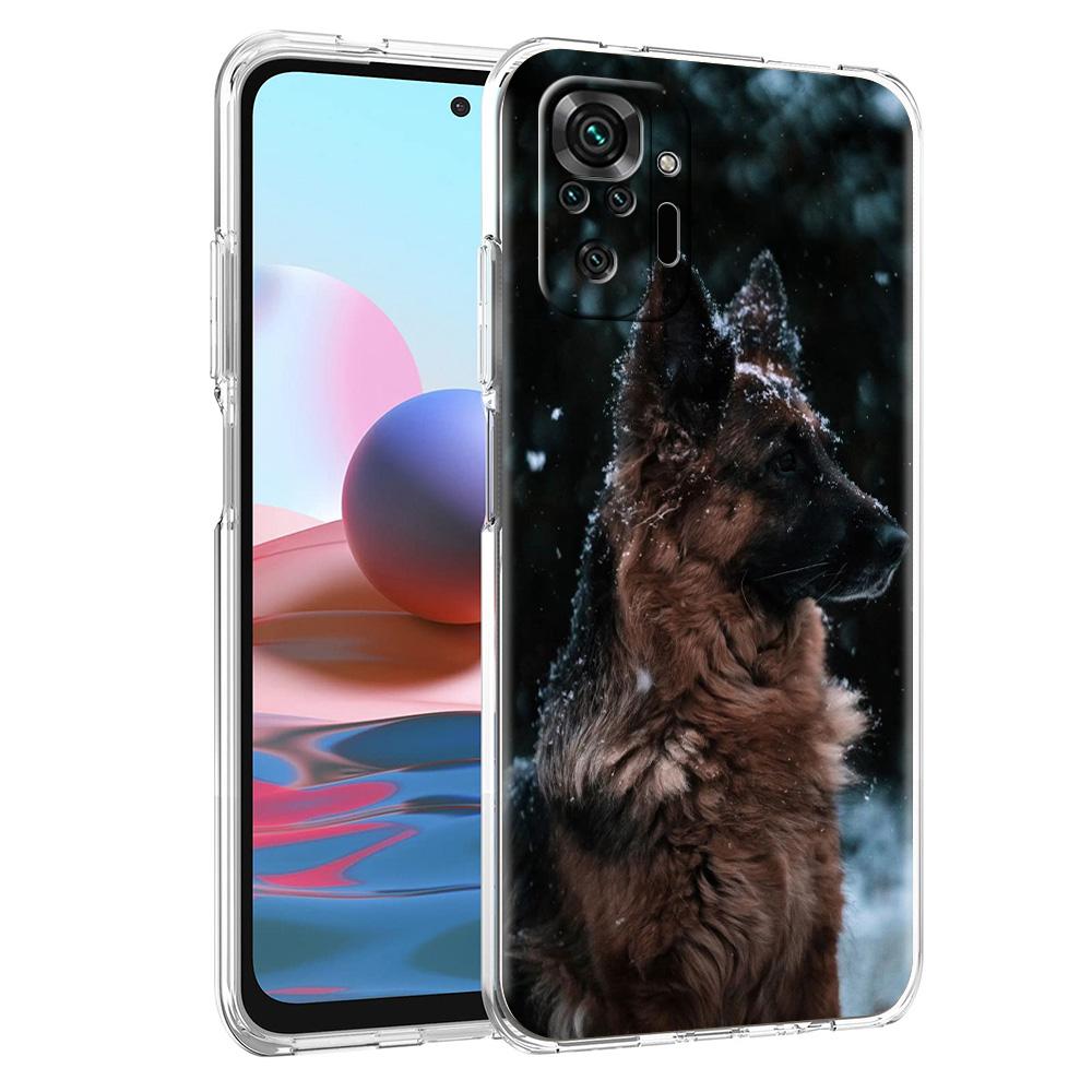 Чехол для телефона для Xiaomi Redmi Note 15 14 5G 13 12 10 11 Pro Plus 4G 14C 13C 12C Мягкий ТПУ Чехол Мультяшная Собака Немецкая Овчарка