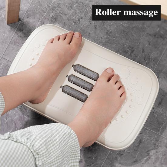 Подставка для ног под стол с массажным роликом, прочная, портативная, для мужчин и женщин, для снятия боли в ногах, эргономичная, для домашнего офиса, для работы, качающаяся табуретка