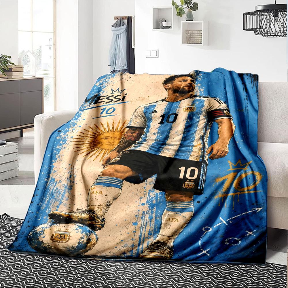 Argentina World Champions Celebration Blanket Soft Warm Cozy Suitable for Chair Couch Bed All-Season Use Playful Design Gifts For Family Or Friends