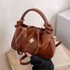 IELGY Portable Cloud Bag Cute Girl Pleated Crossbody Shoulder Bag